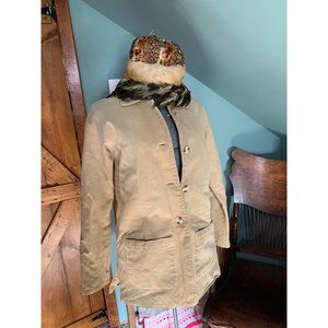 Leather ranch barn coat